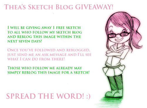 theassketchblog:  It says it all in the picture up there, but I’m holding a giveaway! :) So if you s