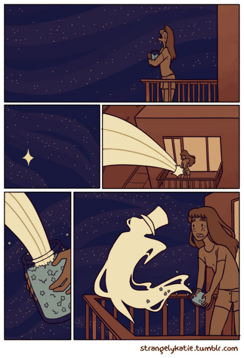 themockingcrows:nerdomanytrades:strangelykatie:Full version of my comic Counting Stars, which I drew