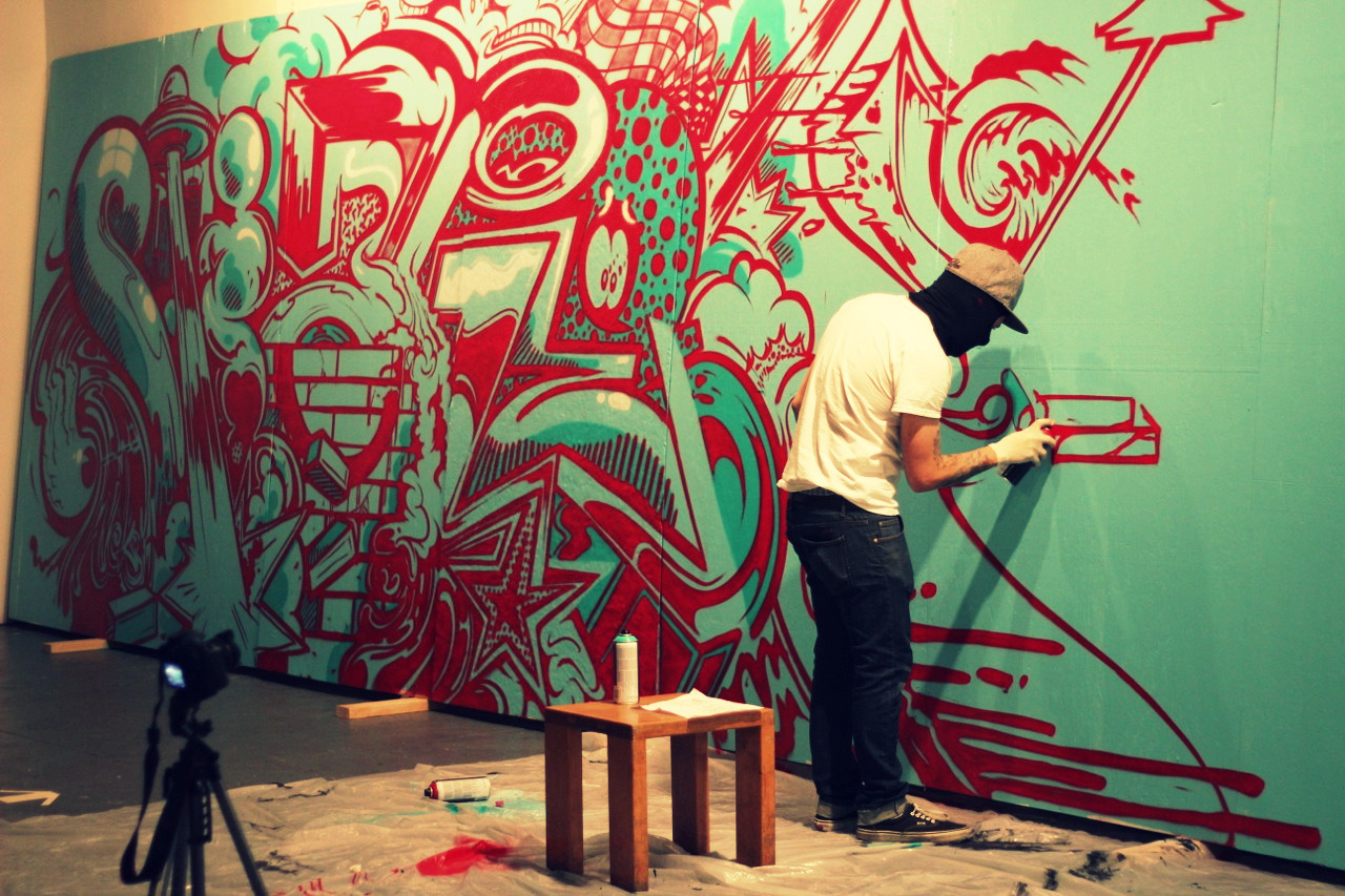 addictedtofresh:   Ironlak artists painting - Brooklyn Fireproof 2.3.12   