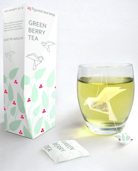 ianbrooks:  Origami Tea Bag by Natalia Ponomareva Russian designer Ponomareva created