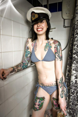 thedarksideofgruff:  Fynne - Sailor Merry  Click Here For More Suicide girls 