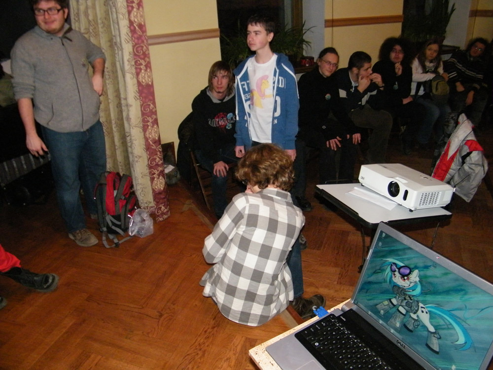 Ponymeet in Wrocław, 4 II 2012. 50 bronies and conference hall. Frickin&rsquo;