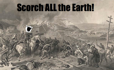 William Tecumseh Sherman. His policy? Scorch ALL the Earth.