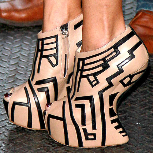 african inspired heelless wedge