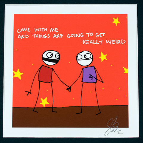 explodingdog:  Come with me… Signed Explodindog prints only available at my store Building