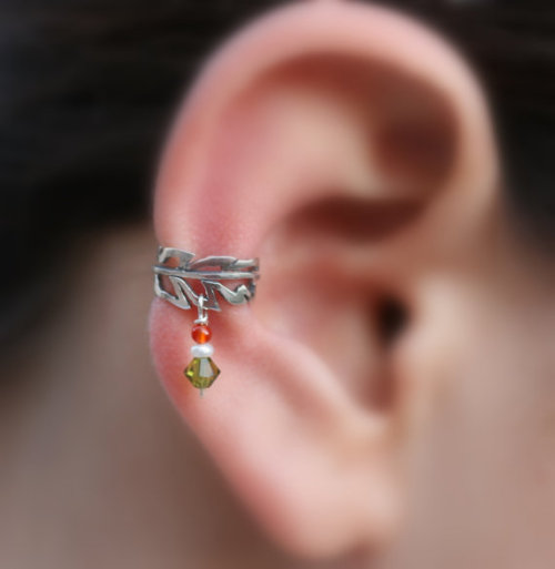 wickedclothes: Sterling Silver Ear Cuff This beautiful ear cuff has been hand forged and then oxidiz
