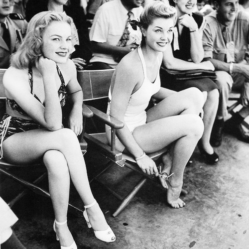 sharontates - June Haver with Esther Williams at The Beverley...