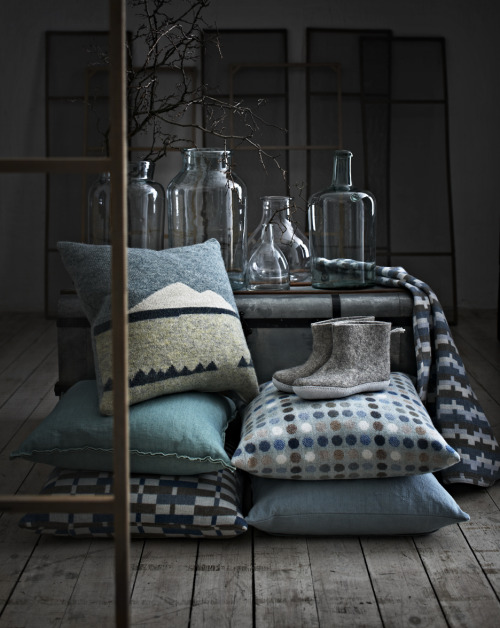 design-related:  Variations in blue. Photo courtesy Sköna Hem.