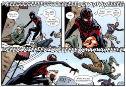 fycomicbookfriendships:  Ultimate Spider-Man v2 #6 so wrong&hellip;.not even super heroes get a break. 