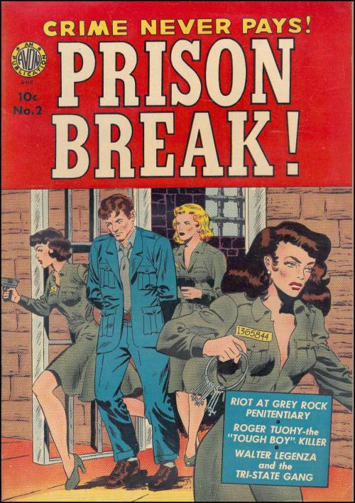 Porn Prison Break! #2, December 1951. Cover art photos