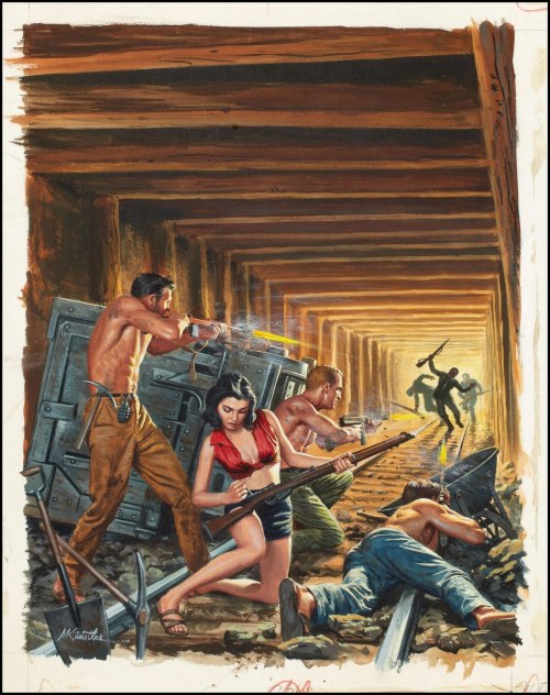 Mort Kunstler - “Fight for the Mine adult photos