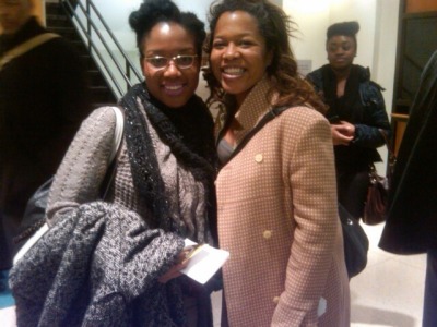 Danyel Smith and I at the Schomburg Steve Stoute and William Rhoden debate