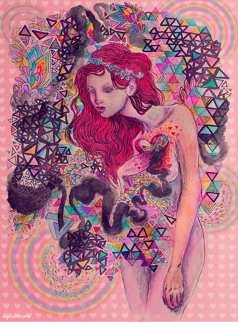 fuckyeahpsychedelics:  “What We Need Is Love, Sweet Love” by aspartamee