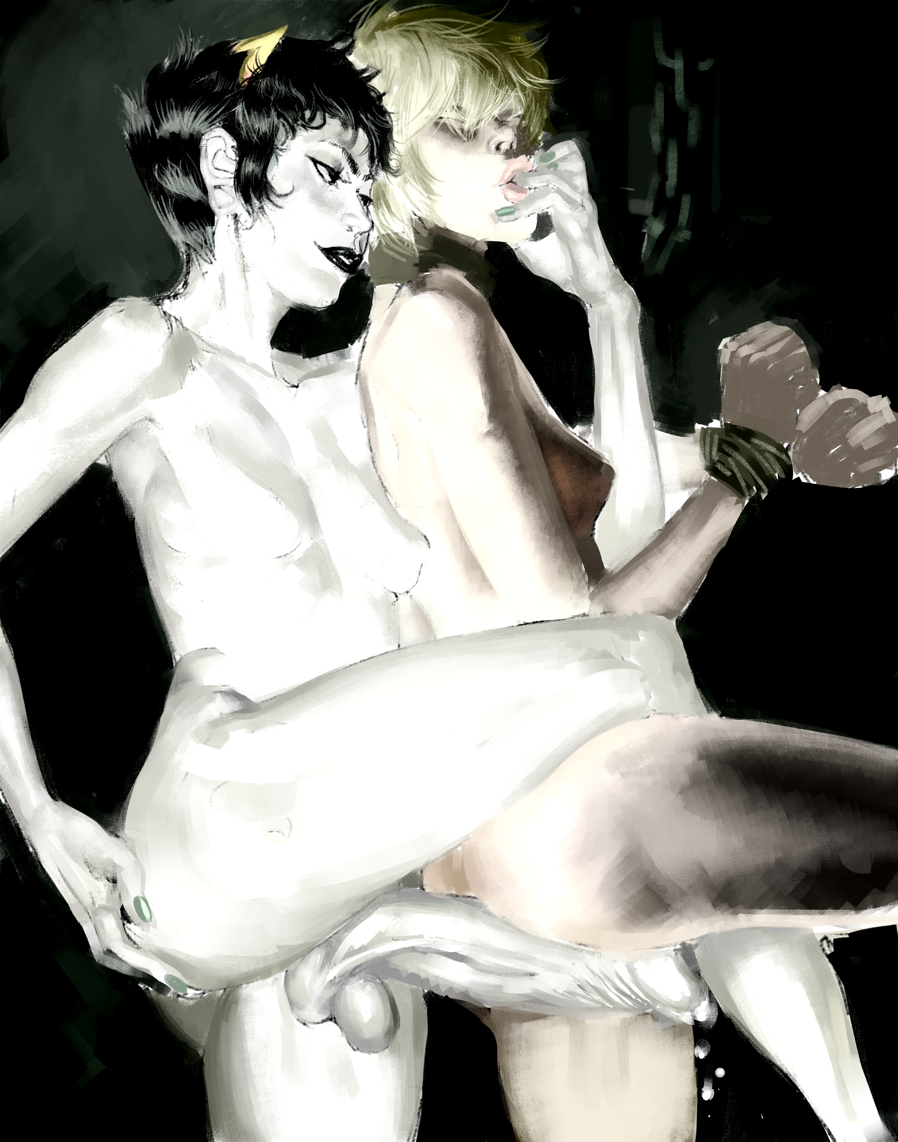 cheesydicks-blog:   pornjunkyard:  For perspective corsair. Rose and Futanaya.  Oh