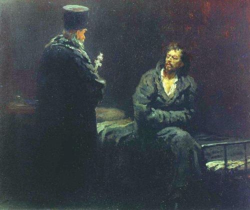 thegoldencalf:  Man Refusing Confession - Ilya Repin 