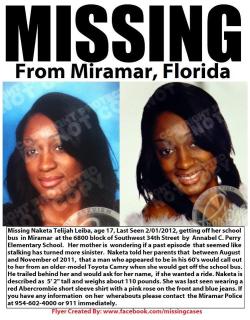 tifanmkreyol:  This girl went missing in