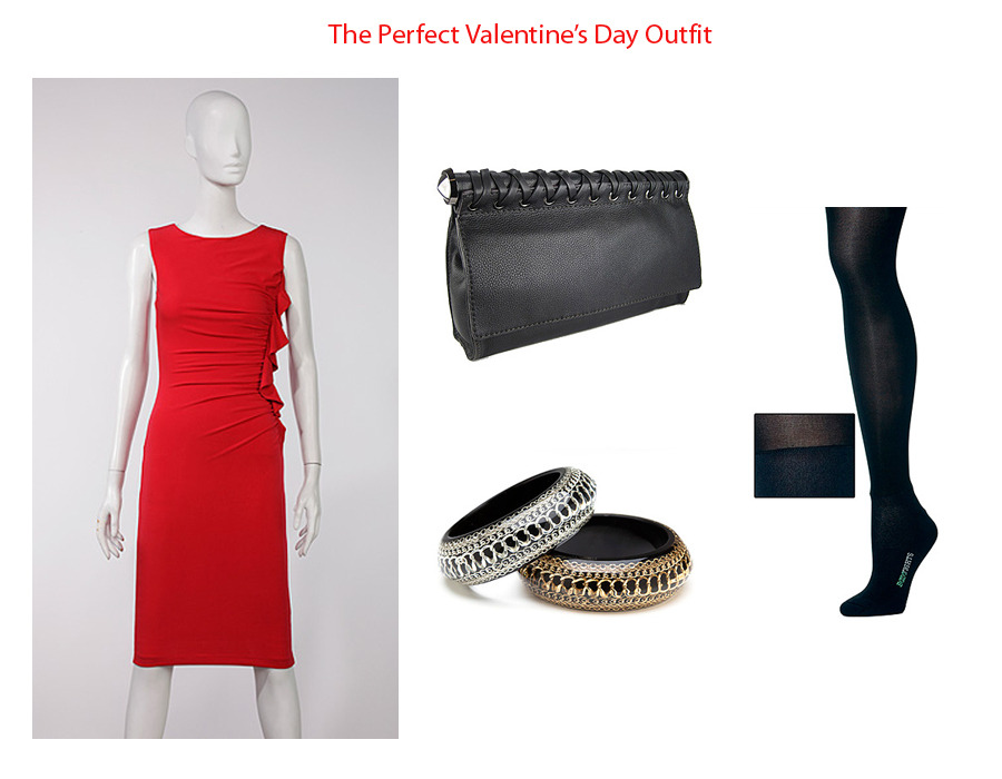 Valentine’s Day is right around the corner! Whether you’re spending it with your honey or friends, we have the perfect outfit for you!
Pictured: Rolando Santana Sleeveless Side Ruffle Dress; orYany Alana Clutch; Bootights Semi-Opaque Ankle Tight; CC...