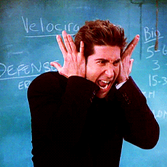 rachelsgreen:  Ross, imitating a Velociraptor. 
