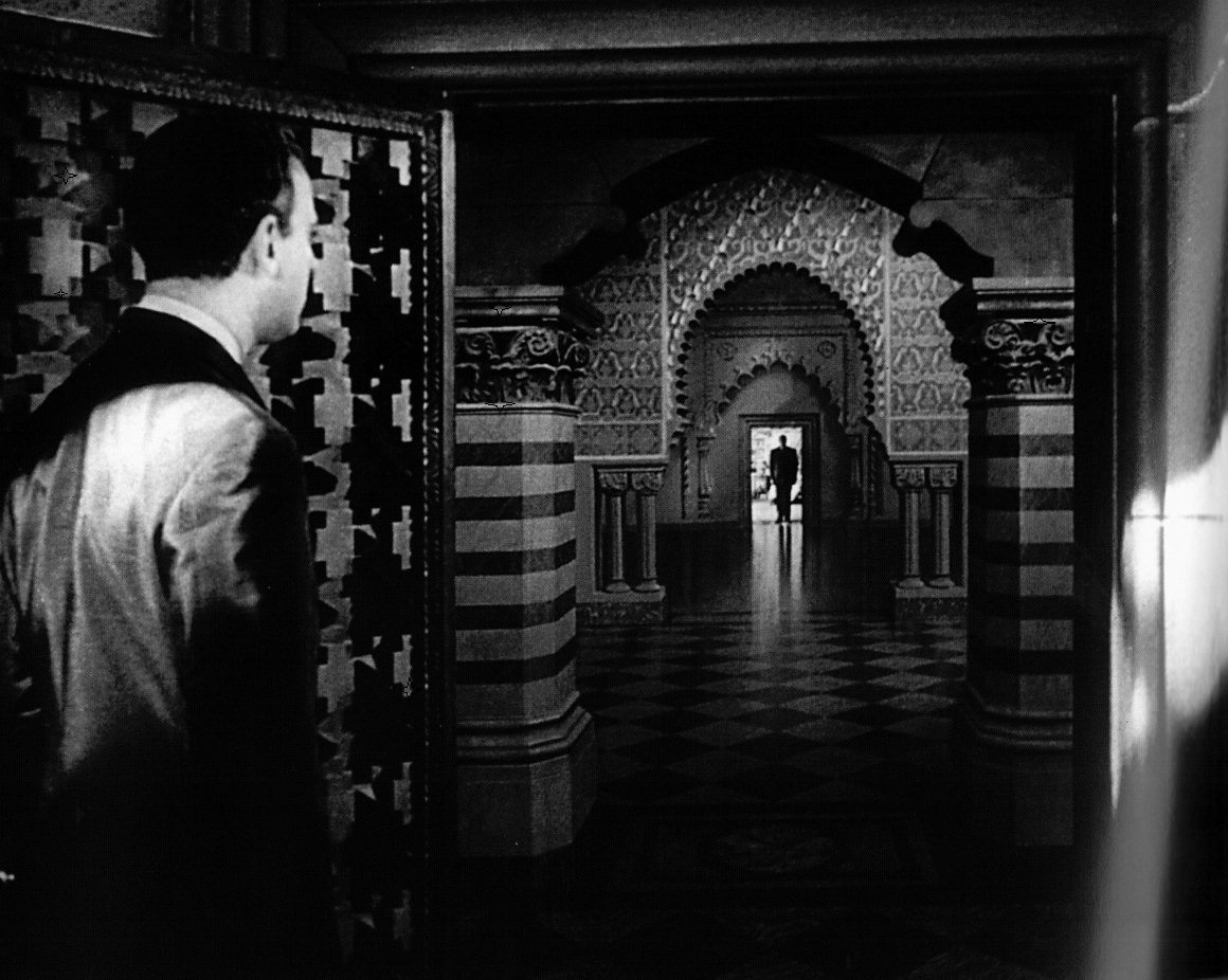 oldhollywood:  Above: The partial set from Citizen Kane consists of a foreground