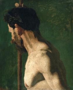 cavetocanvas:  Thomas Eakins, Study of a Nude Man, c. 1869 