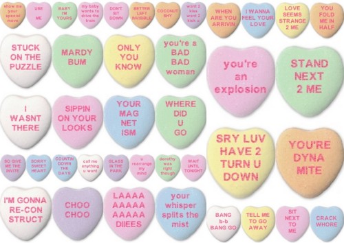 arcticmonkeysus:who needs a Valentine when you have, uh…. candy