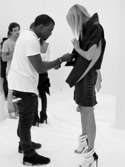 deionpage:  leauxnoir:  Kanye West and Anja
