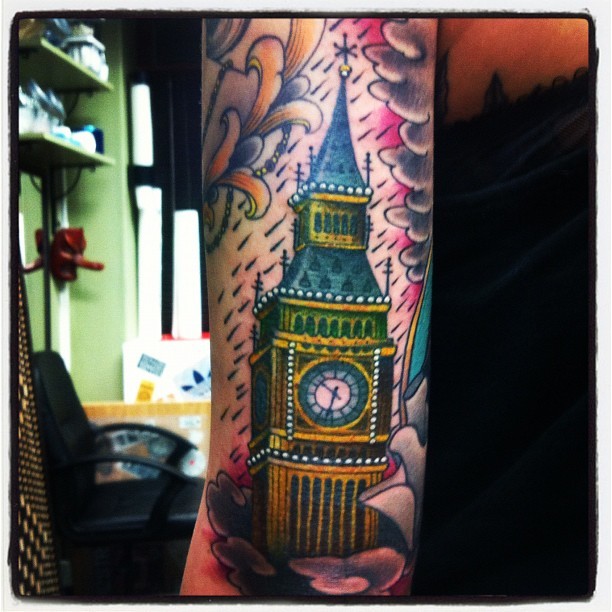 Big Ben tattoo by Dominik Hanus  Post 23737