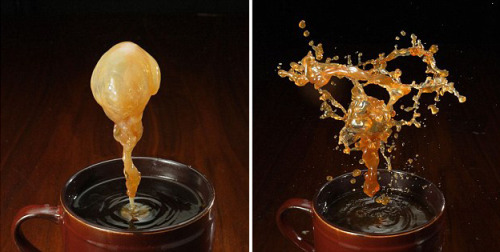 photojojo: There’s something about caffeine and high-speed photography that just meshes well. 