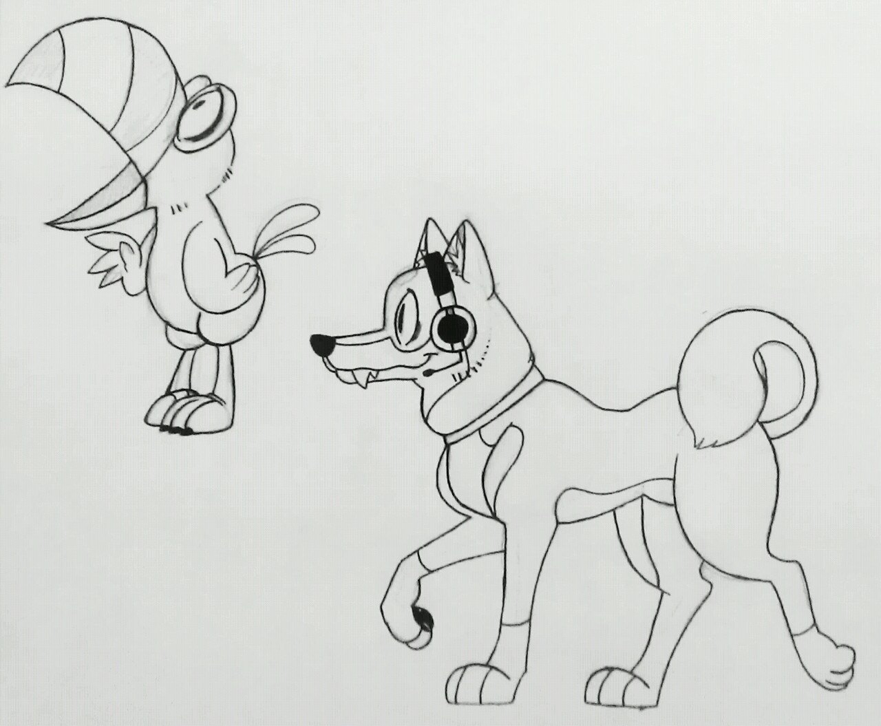 yowulf:  I drew Tookie (SH: Shattered Memories’s mascot) and Mira.. because I wanna
