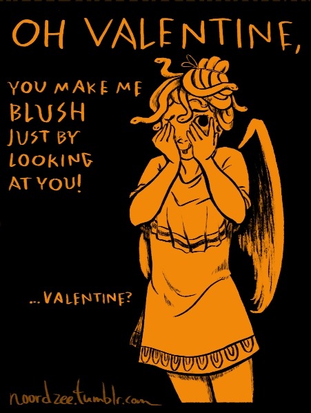 spookysage:noordzee:Ancient Greek Lady-Monster Valentines, because I love the morbid sense of humor 