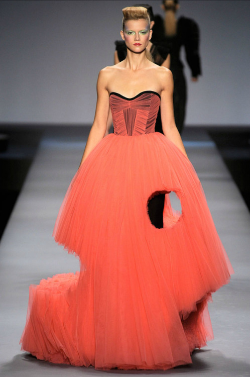 A Viktor & Rolf sweetheart dress from Spring 2010.