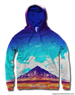 sexier-sweaters:  Space Mountains Hoodie. Follow our Brand’s Blog: http://blog.revolutionriche.com 