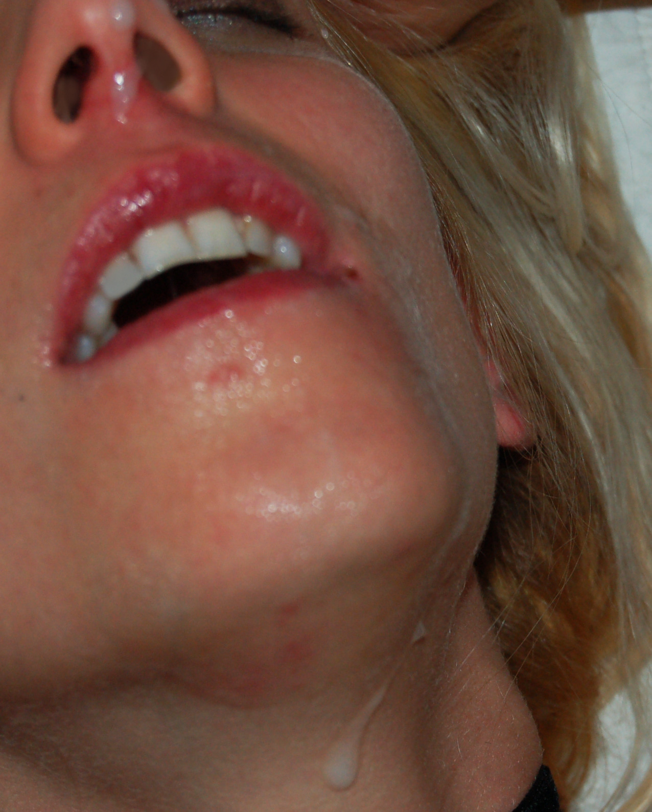 sir2sassy:  Not sure whose cum this is on Sassy’s face. Might be mine, might be