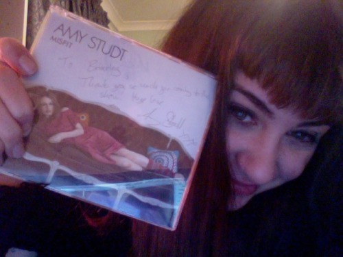 Amy Studt gig was ace. Got my single (from 2002) signed. I was a bit embarrassed getting her to sign
