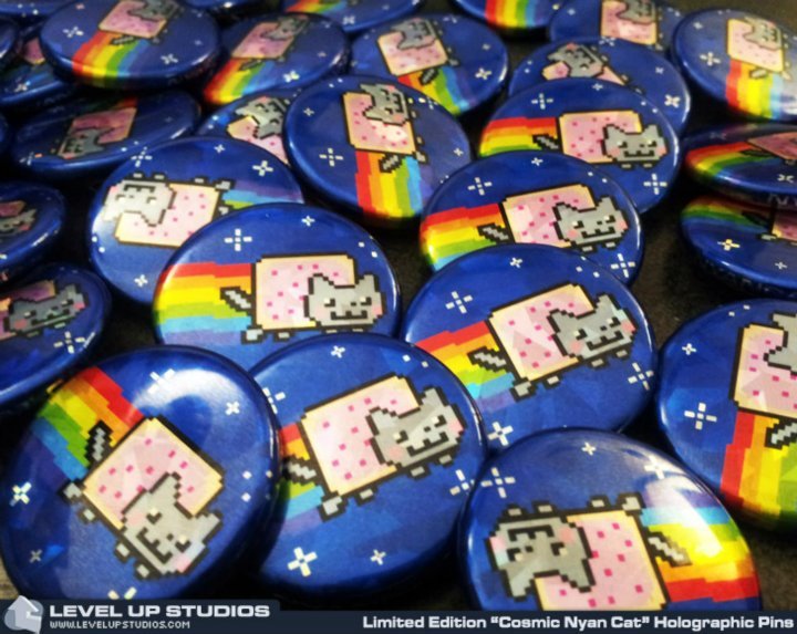 nyancatflies:  nyan pins! WOW 