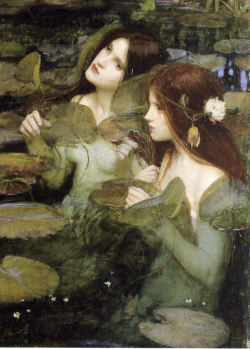 fluxstation:  Waterhouse liked the ladies. Hylas and the Nymphs (detail). John William Waterhouse. 1896. Oil on canvas. Manchester Art Gallery, Manchester. 