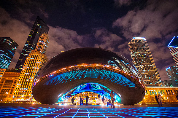 thisnewurbanity:  Anish Kapoor’s famous Cloudgate, in Millennium Park, Chicago, now