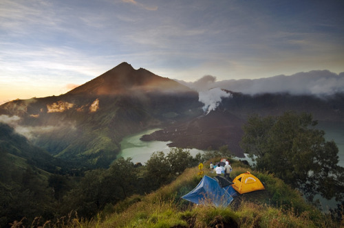 by hock how &amp; siew peng on Flickr. Morning at 2641m on Gunung Rinjani Volcano, Lombok, Indon