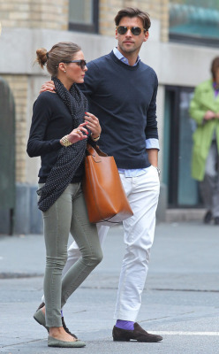 allblackerrthingus:  Olivia Palermo and Johannes Huebl    