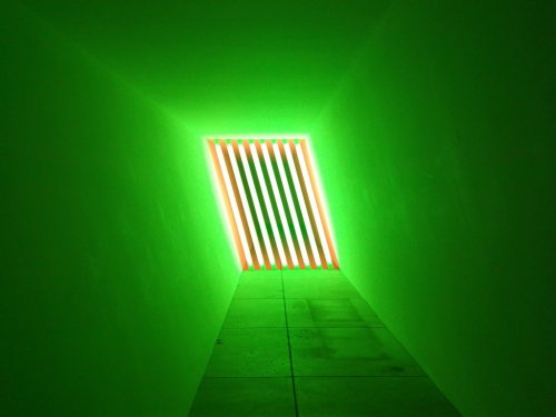 No filter required. Dan Flavin, Untitled. (Taken with picplz at The Chinati Foundation in Marfa, TX.)