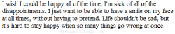 365thoughts:  I wish I could be happy all