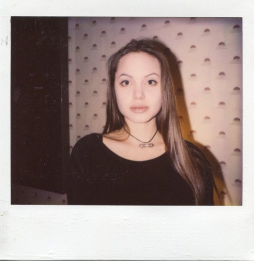 suicideblonde:Angelina Jolie in a casting call polaroid for Sassy magazine in the early Nineties 