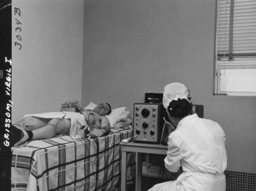 winking-at-deke-slayton: Deke and Gus undergoing testing as astronaut candidates, 1959. Guys, I know