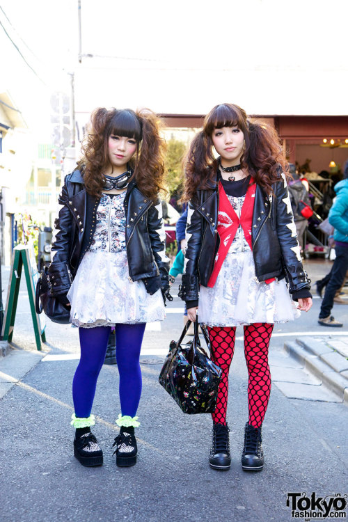 Cute Glad News x TutuHa pair look girls in Harajuku.