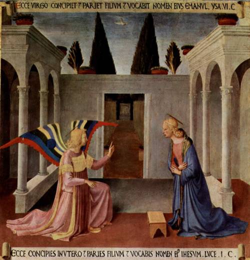 Armadio degli Argenti, panel with Annunciation, by Beato Angelico, Museo Nazionale di San Marco, Flo
