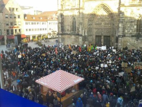 occupyallstreets: Demonstrators in Nürnberg, Germany protest ACTA.