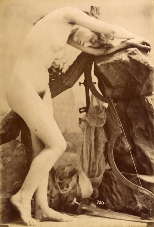 drunkcle: Nude with a bow (c. 1875) by Gaudenzio Marconi. Didn’t he invent the radio?