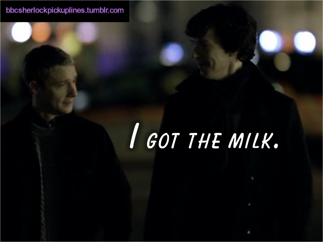 The best of fandom crack references, from BBC Sherlock pick-up lines.