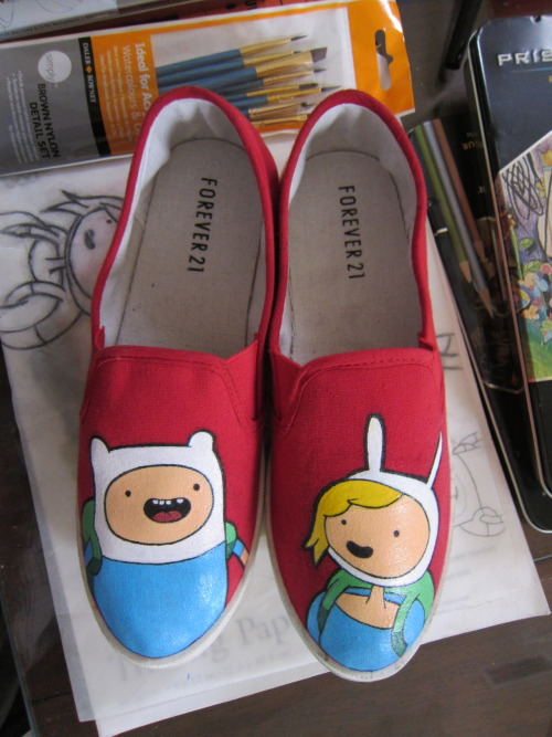 Custom-made Adventure Time shoes! MATH! Now on sale at Etsy! US Women’s size 7. 