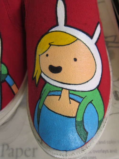 Custom-made Adventure Time shoes! MATH! Now on sale at Etsy! US Women’s size 7. 